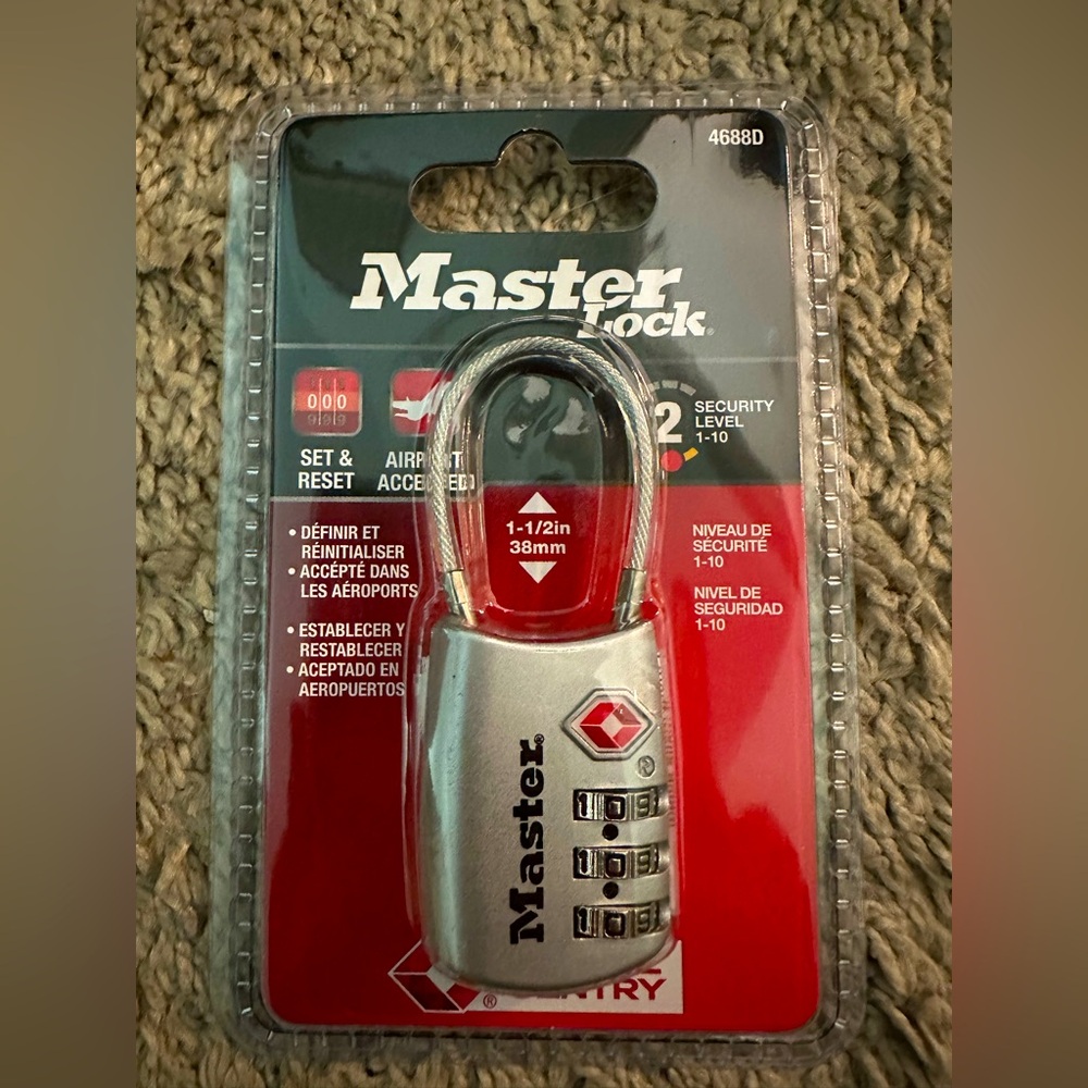Master Lock Set Your Own Combination TSA Approved Luggage Lock
